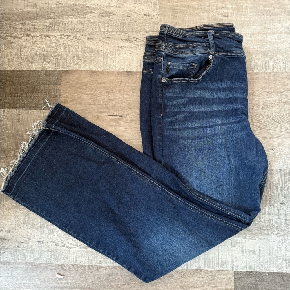 KanCan Blue Flare Wide Leg Jeans